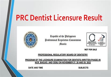 dentistry board exam result|November 2022 Dentist Licensure Examination Results Released .